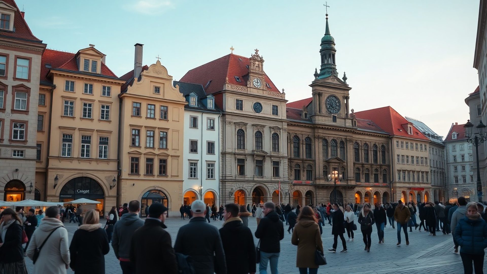 Ranní světlo na Horním náměstí v Olomouci